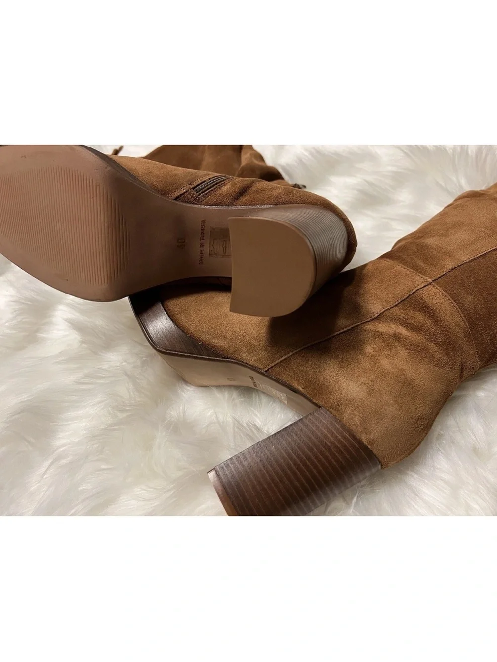 Free People Tall Suede Over-the-Knee Boots in Camel Tan